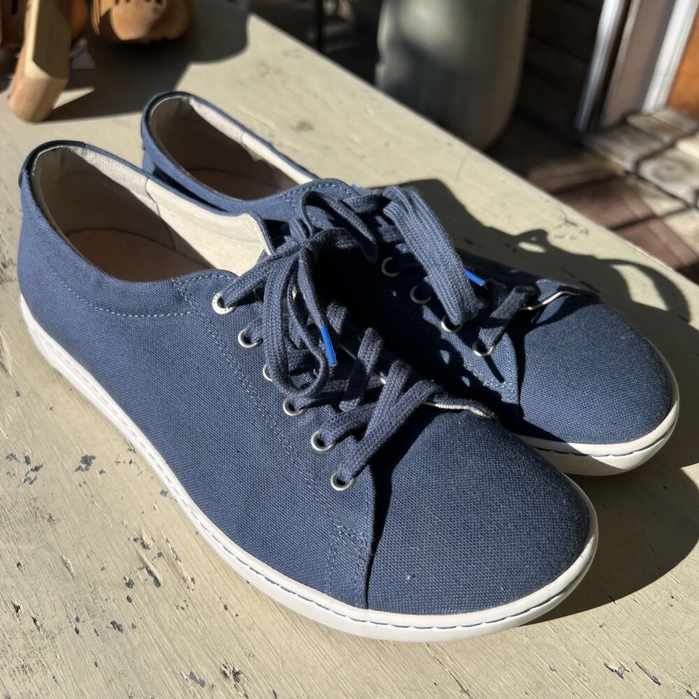 Birkenstock Arran Shoes Women's Size EU42/ USA 11 Blue Canvas Comfort  Sneakers
